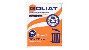 Bolsas De Basura Pequeña 50x70 Cm Pack 10 Unidades - Goliat