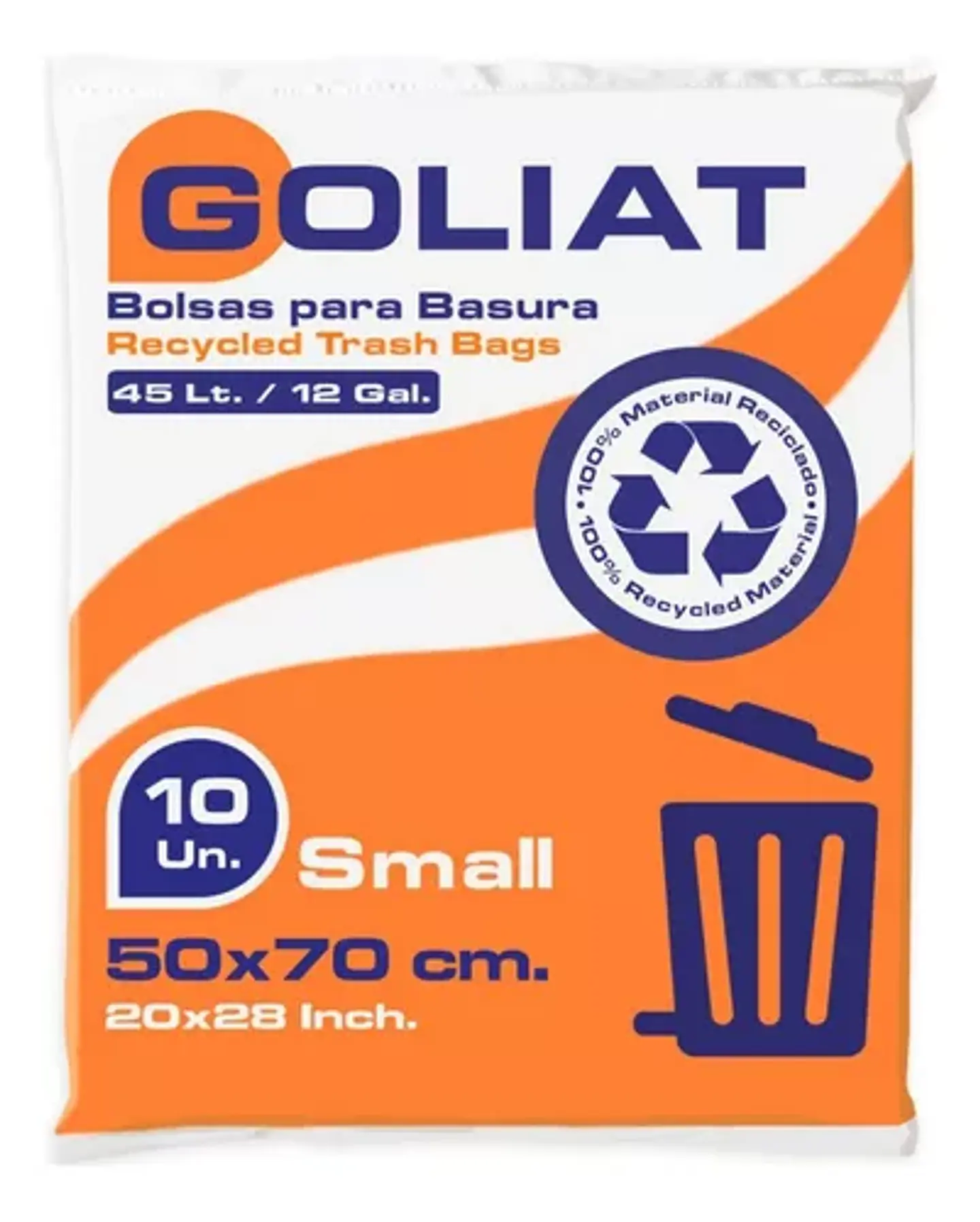Bolsas De Basura Pequeña 50x70 Cm Pack 10 Unidades - Goliat 1
