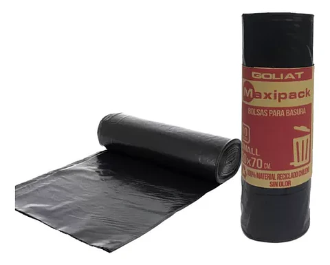 Bolsas De Basura Pequeña Rollo 50x70 Cm 10 Unidades - Maxipack
