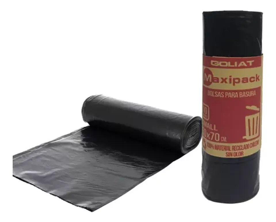 Bolsas De Basura Pequeña Rollo 50x70 Cm 10 Unidades - Maxipack 1