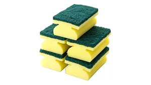 Esponjas Amarilla/verde Acanalada Multiuso (5 Unidades)
