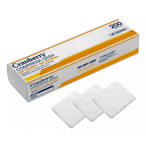 Gasa No Tejida 5x5, No Esteril Paquete 200 Unidades, Cranberry