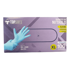 Guantes De Nitrilo Azul 5.5 Gr Caja De 100 Unidades 