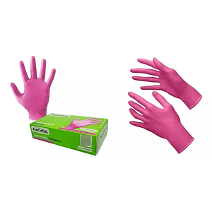 Guantes De Nitrilo Fucsia 100 Unidades - Machtig