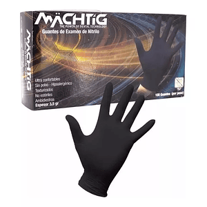 Guantes De Nitrilo Negros 100 Unidades