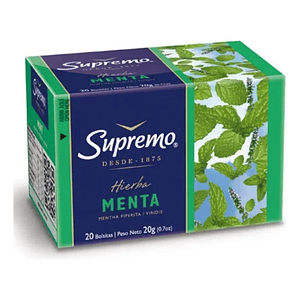 Hierbas Supremo Menta 20 Bolsitas