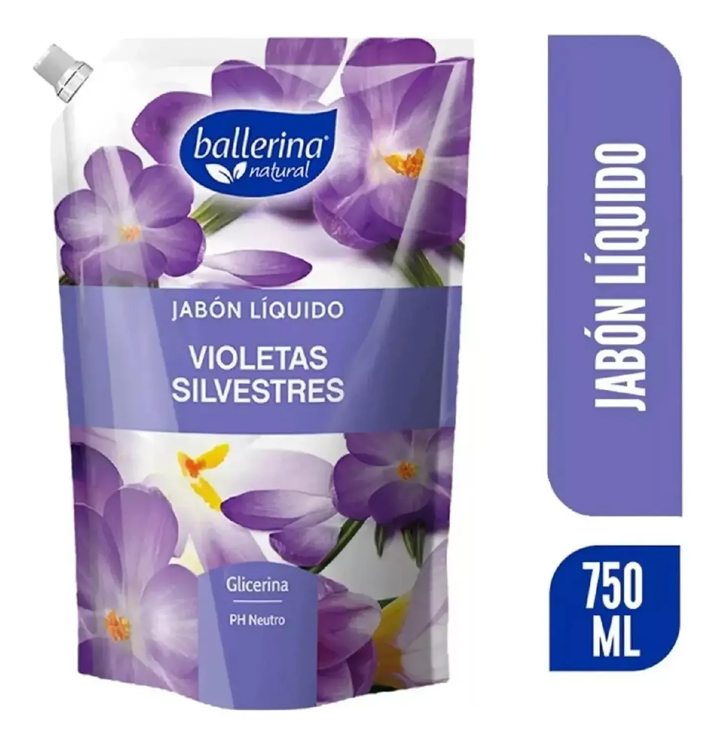 Jabon Liquido Ballerina Violetas Silvestres Doypack 750ml 2