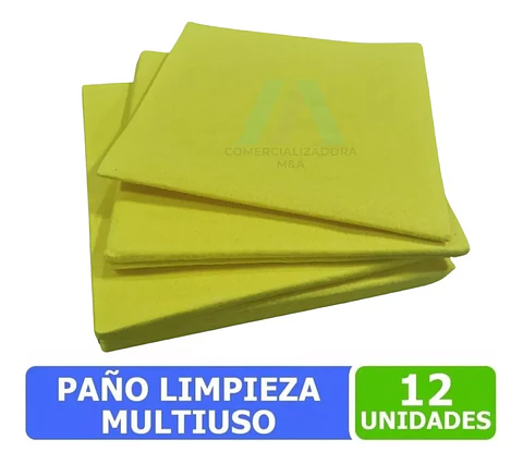 Paño Amarillo Multiuso Pack 12 Unidades