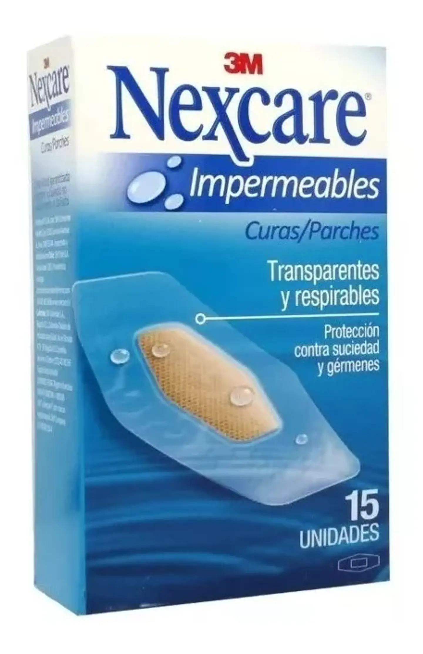 Parche Curita Adhesivo Impermeable 15 Unidades - Nexcare 2