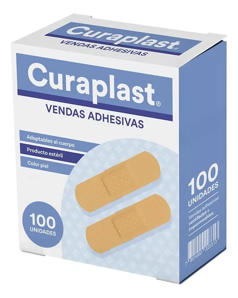 Parche Curita Curaplast Estéril Caja De 100 Unidades, Curaplast