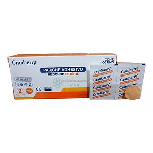 Parche Curita Redondo Para Vacuna Caja De 100 Unidade - Cranberry