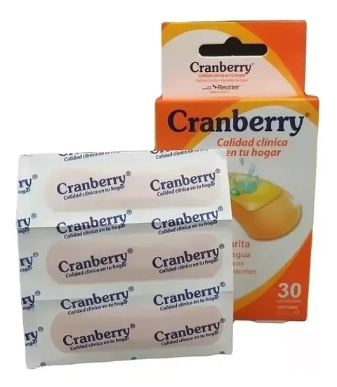 Parche Curita Resistente Al Agua Hipoalergenico 30 Unidades - Cranberry