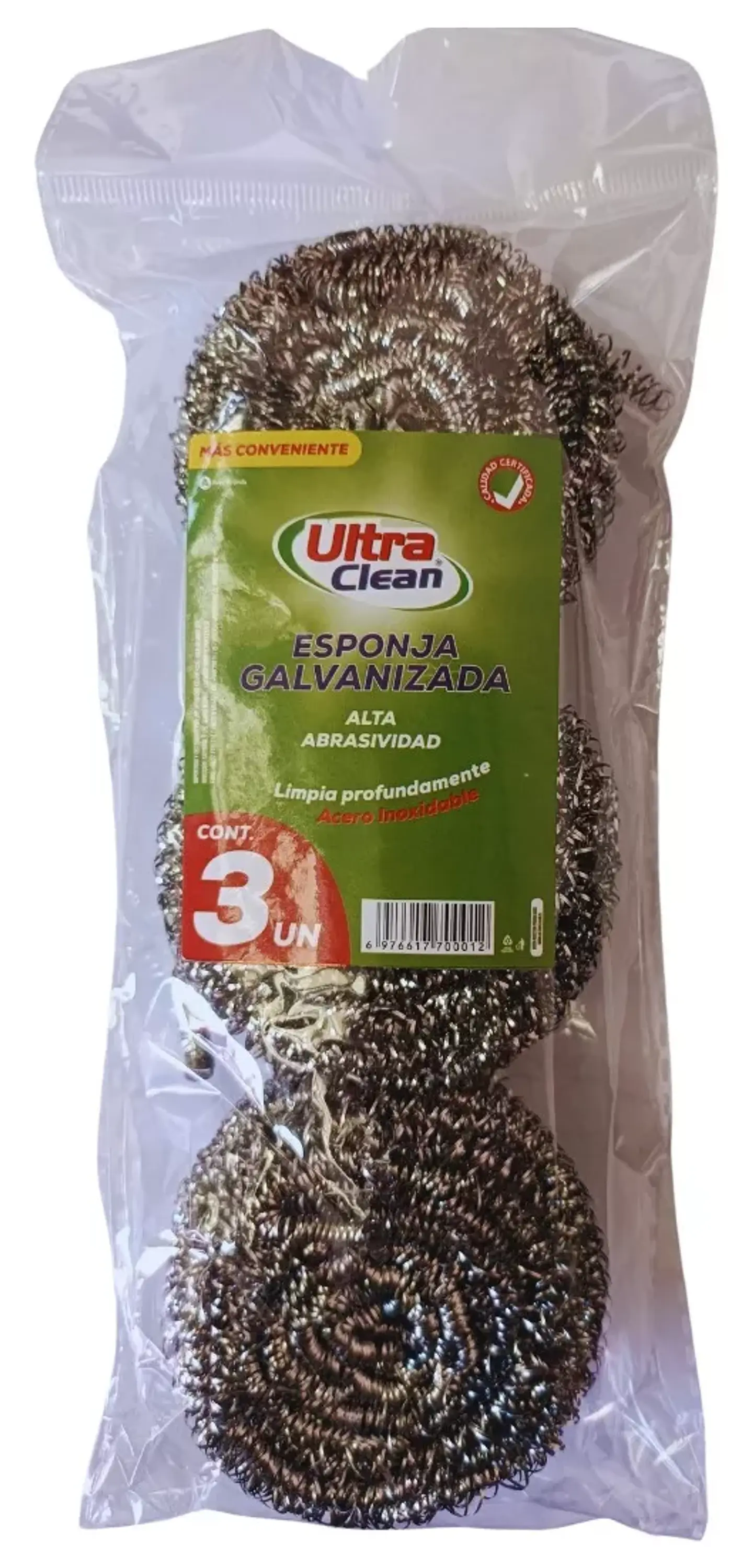 Set 3 Virutillas Esponja Metálica Para Cocina 1
