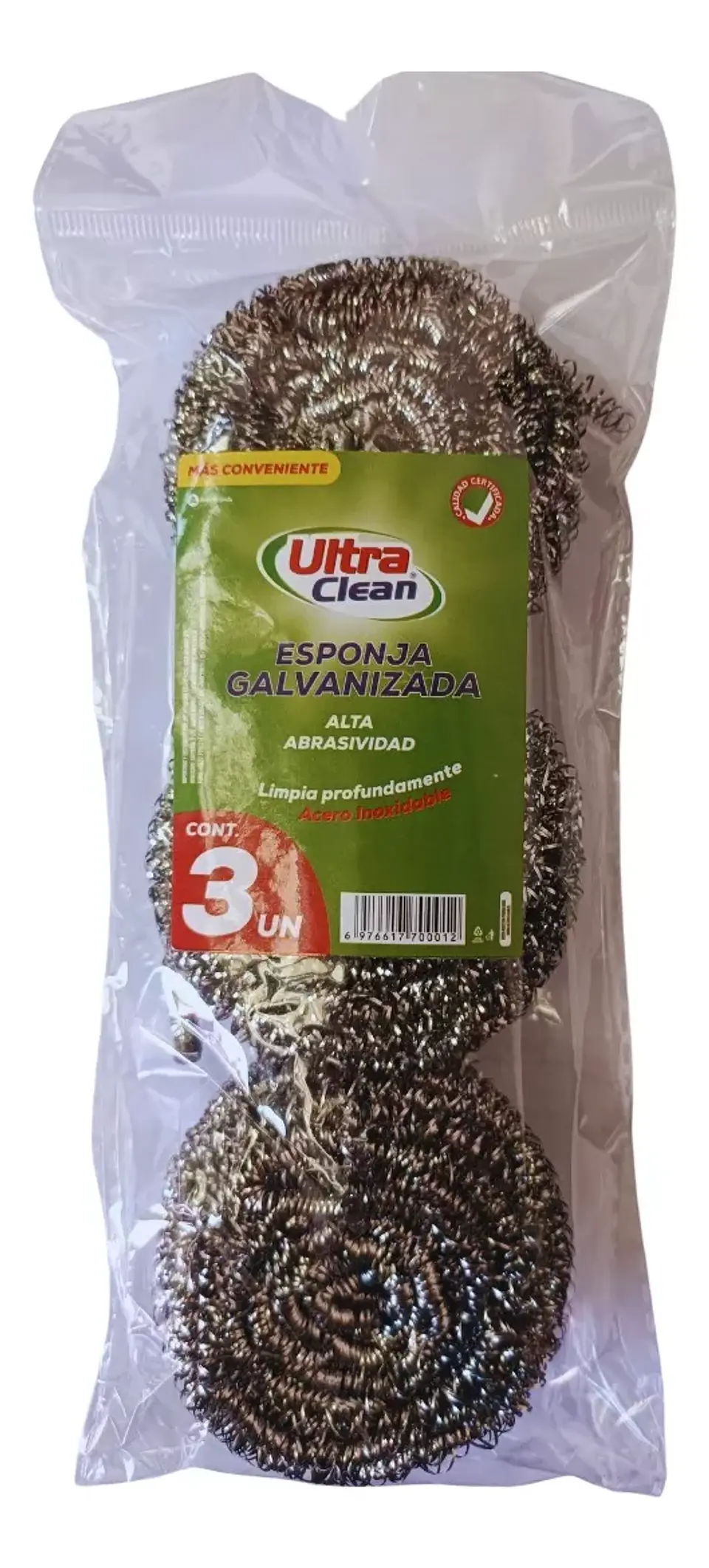 Set 3 Virutillas Esponja Metálica Para Cocina 1