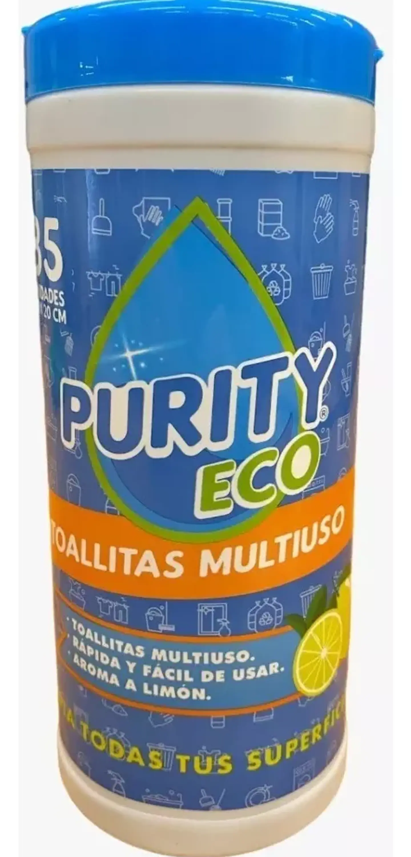 Toallitas Húmedas Desinfectantes Multiuso 50 Unidades- Purity Eco 1