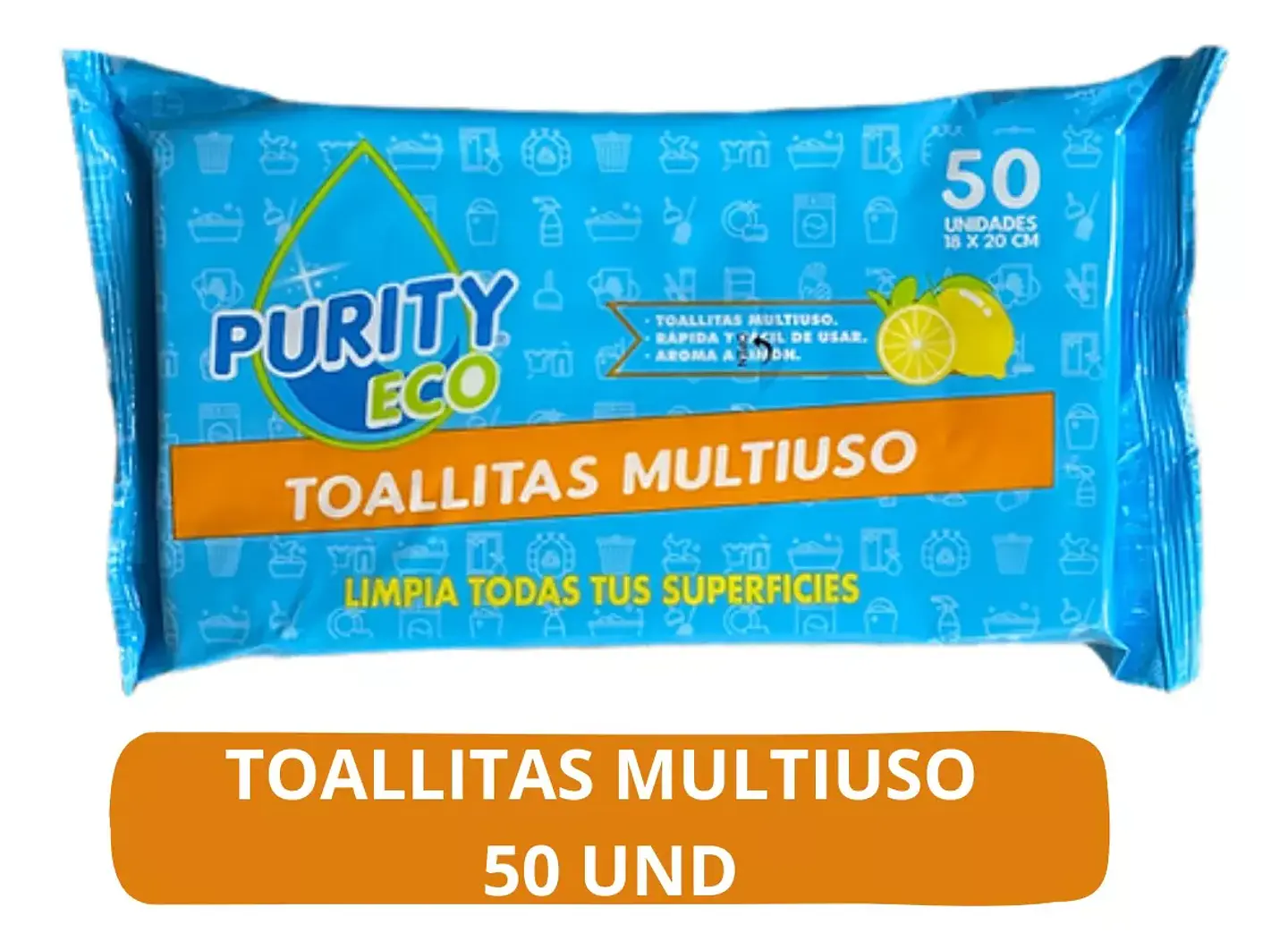 Toallitas Multiuso Desifectante - 50 Unidades 1