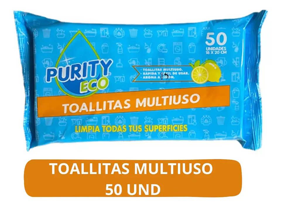 Toallitas Multiuso Desifectante - 50 Unidades 1