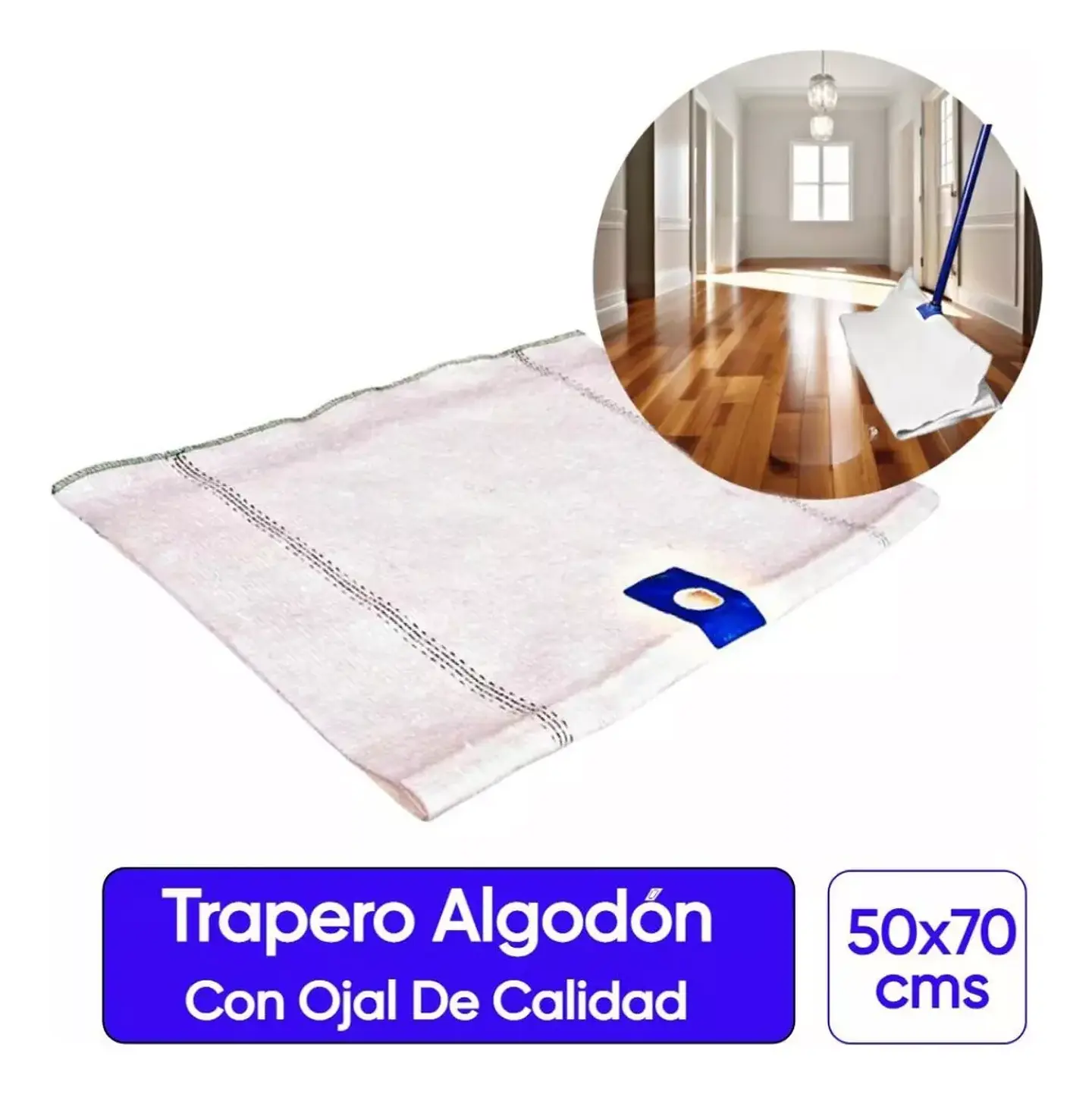 Trapero Algodón Con Ojal 50 X 70 Cm  1