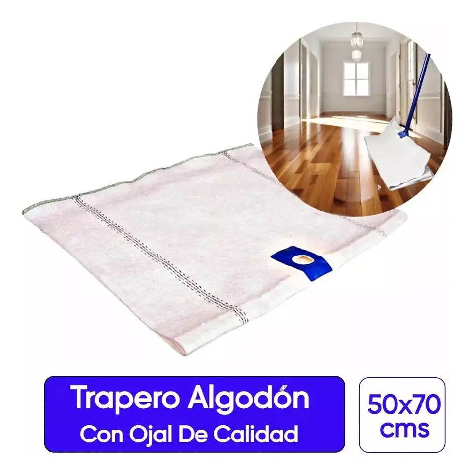 Trapero Algodón Con Ojal 50 X 70 Cm  1