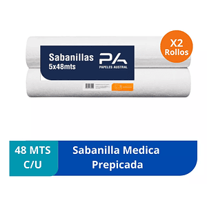 Sabanillas Clínica 2 Para Camillas Rollos 48 mts x 50 cm 
