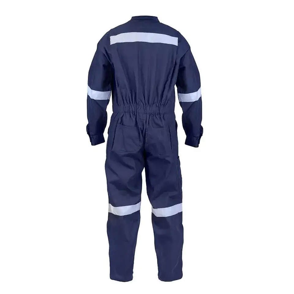 Overol Piloto Poplin Azul Con Reflectantes 2