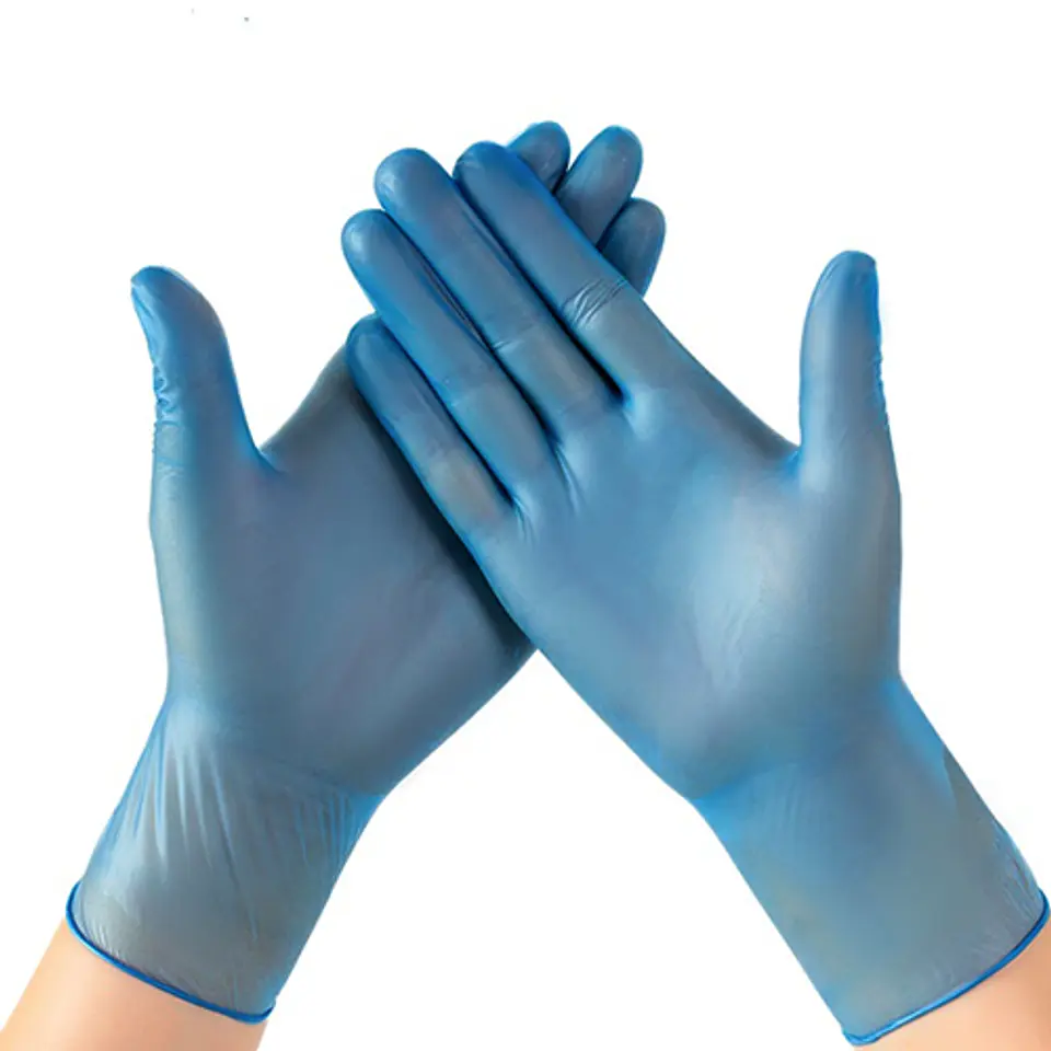 Guantes De Vinilo Azul Caja 100 Unidades - Clean Carrier 1