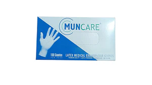 Guantes De Latex Desechables Caja de 100 Unidades - Muncare