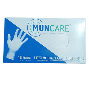 Guantes De Latex Desechables Caja de 100 Unidades - Muncare