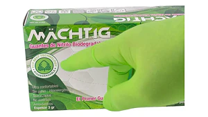 Guantes De Nitrilo Verde Biodegradables 100 Uds - Machtig