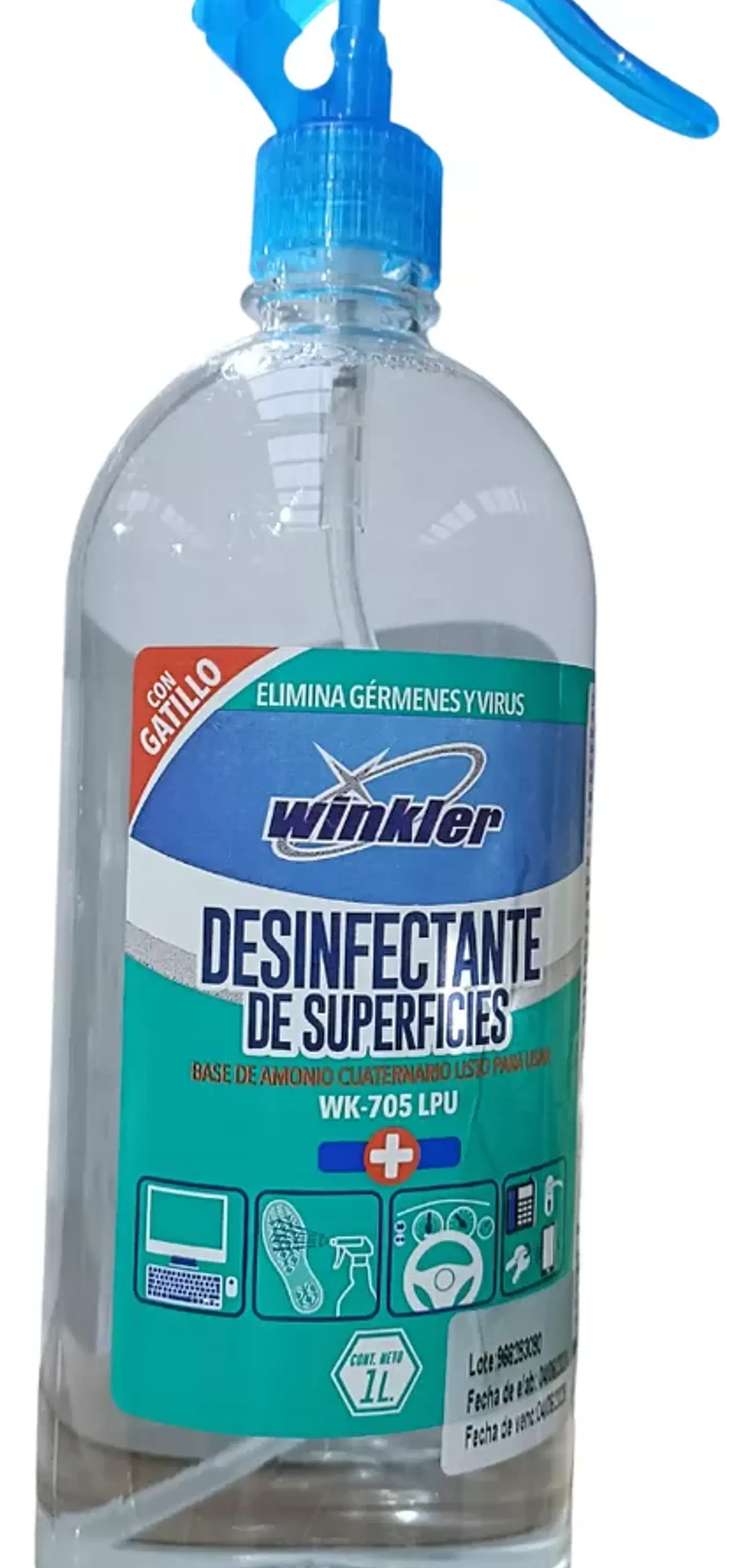 Amonio Cuaternario Listo Para Usar - 1 Litro C/gatillo - Winkler 1