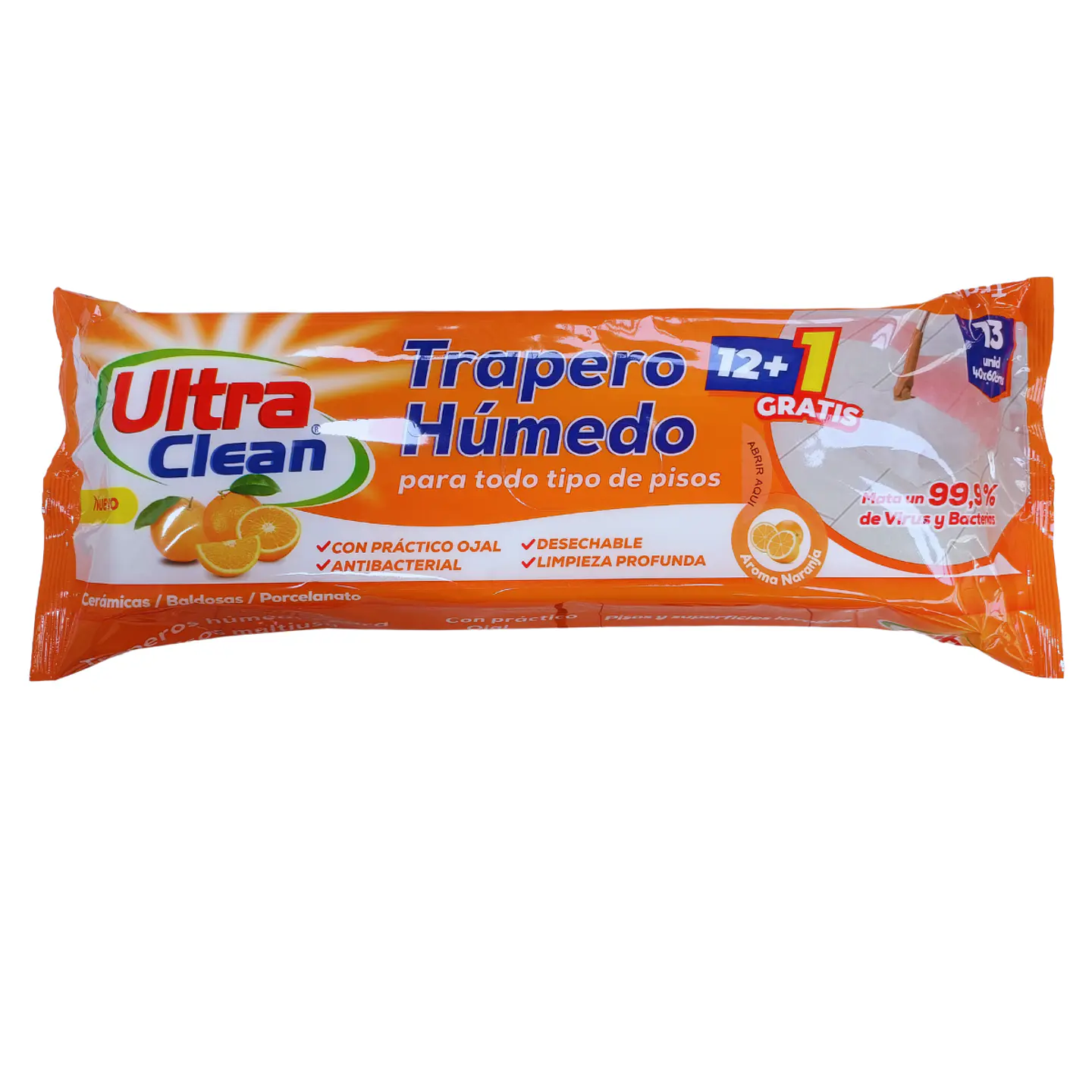 Trapero Húmedo Aroma Naranja - Ultra Clean  1