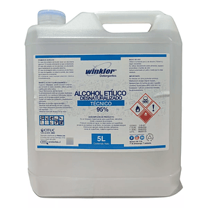 Alcohol Desnaturalizado 95° 5 Litros 