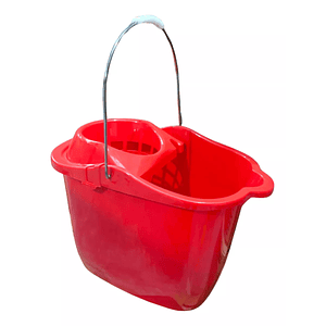 Balde Con Estrujador Plástico Con Ruedas 14 Lts