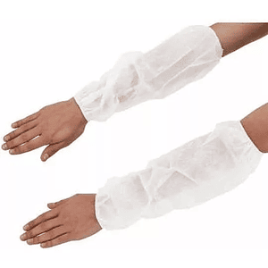 Manguilla Desechable Plástica blanco 100 Unidades - Mred