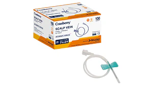 Scalp Vein Mariposa 21g  3/4 Luer Lock 100 Unidades - Cranberry