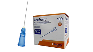Aguja HiPodérmica 23g X 1 Caja 100 Unidades - Cranberry
