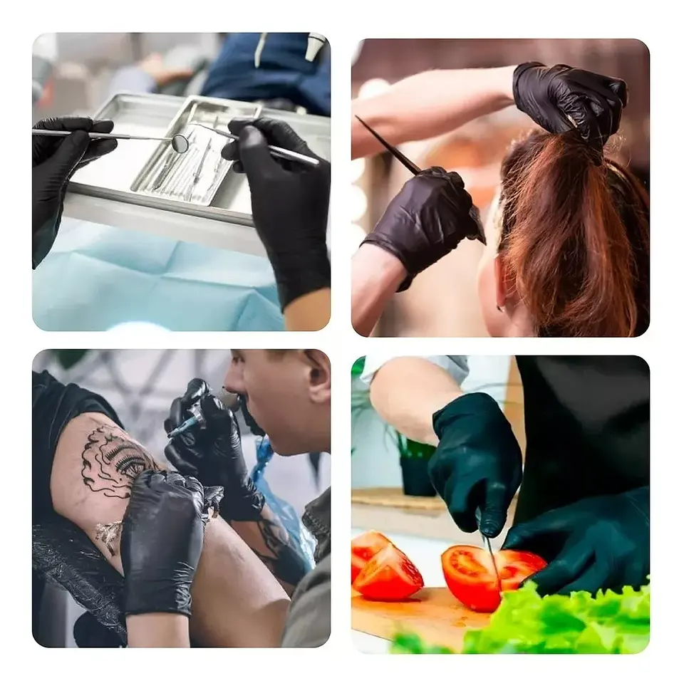 Guantes De Nitrilo Negro Caja de 100 Unidades - Mred 3