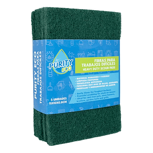 Esponjas Fibra Verdes Abrasivas Para Cocina Pack 5 Unidades