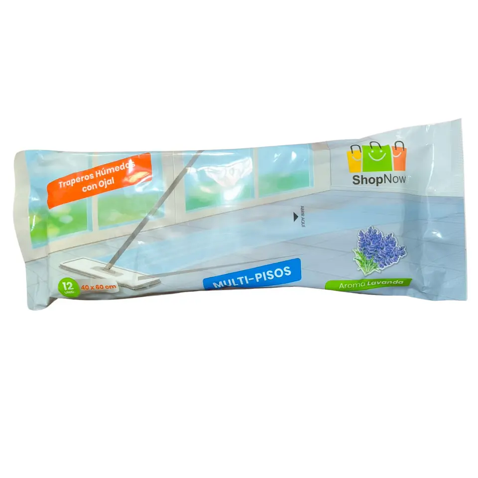 Trapero Húmedo Desechable Con Ojal 12 un. lavanda- shopnow 1