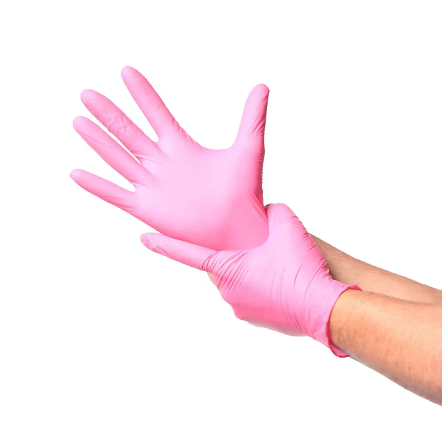 Guantes De Nitrilo Rosado 3.5 Gr Caja 100 Unidades - Topsafe 2