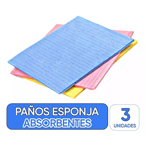 Paño Esponja Ultra Absorbente 3 Unidades