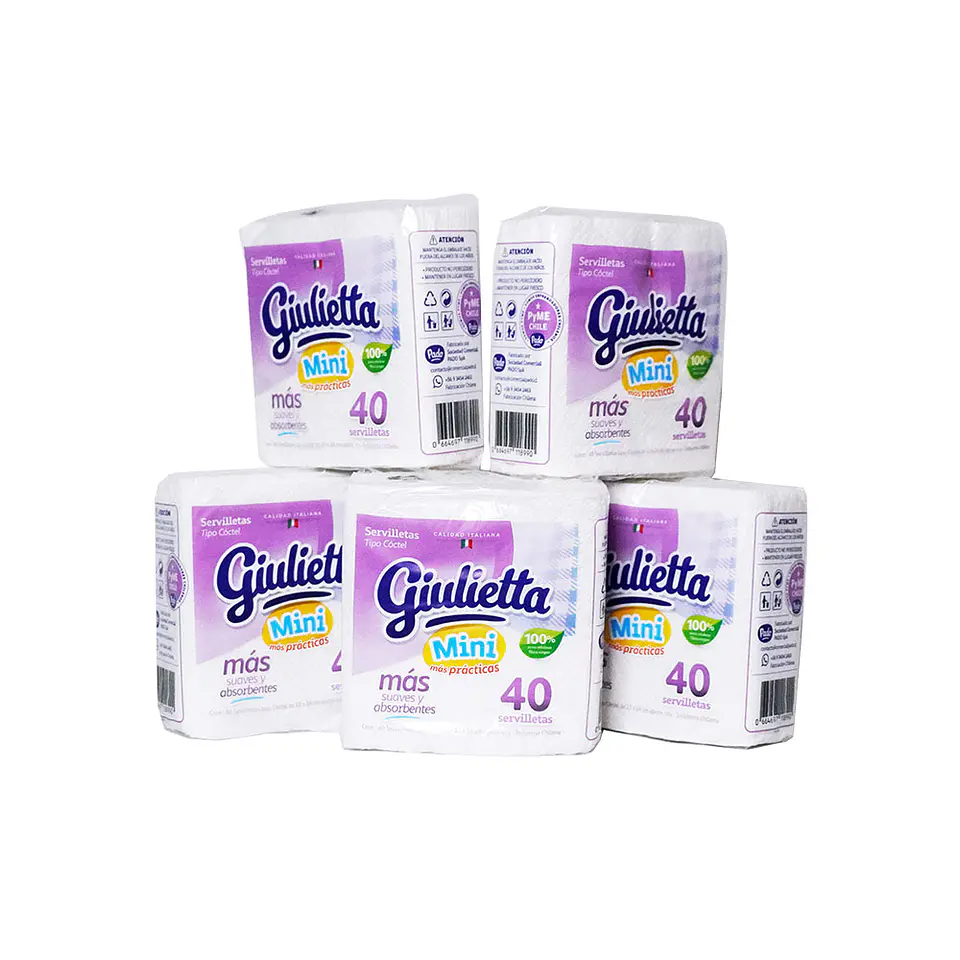 Servilleta Mini Coctel 40 Unidades 1