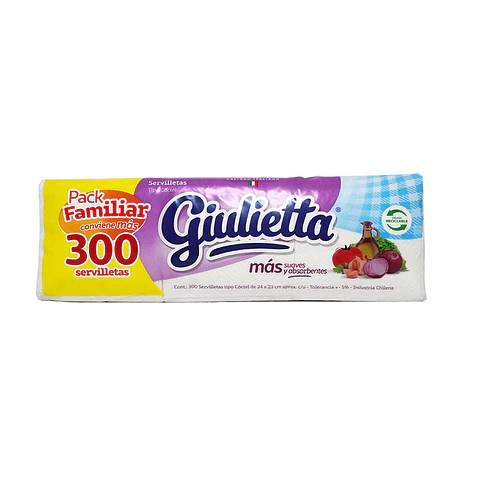 Servilleta Cóctel 300 Unidades - Giulietta