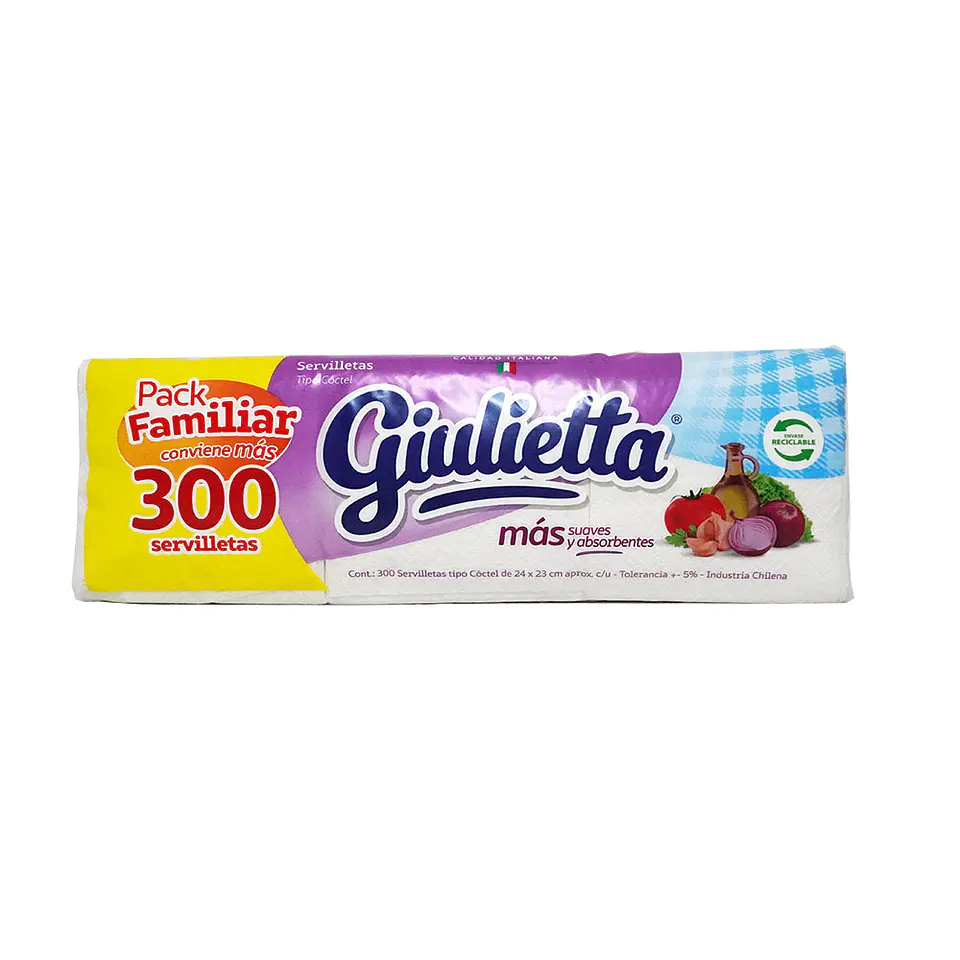 Servilleta Cóctel 300 Unidades - Giulietta 1
