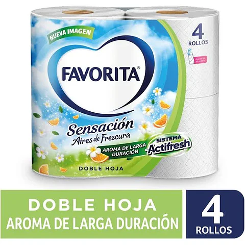 Papel Higienico Doble Hoja 4  Rollos 22 mts 