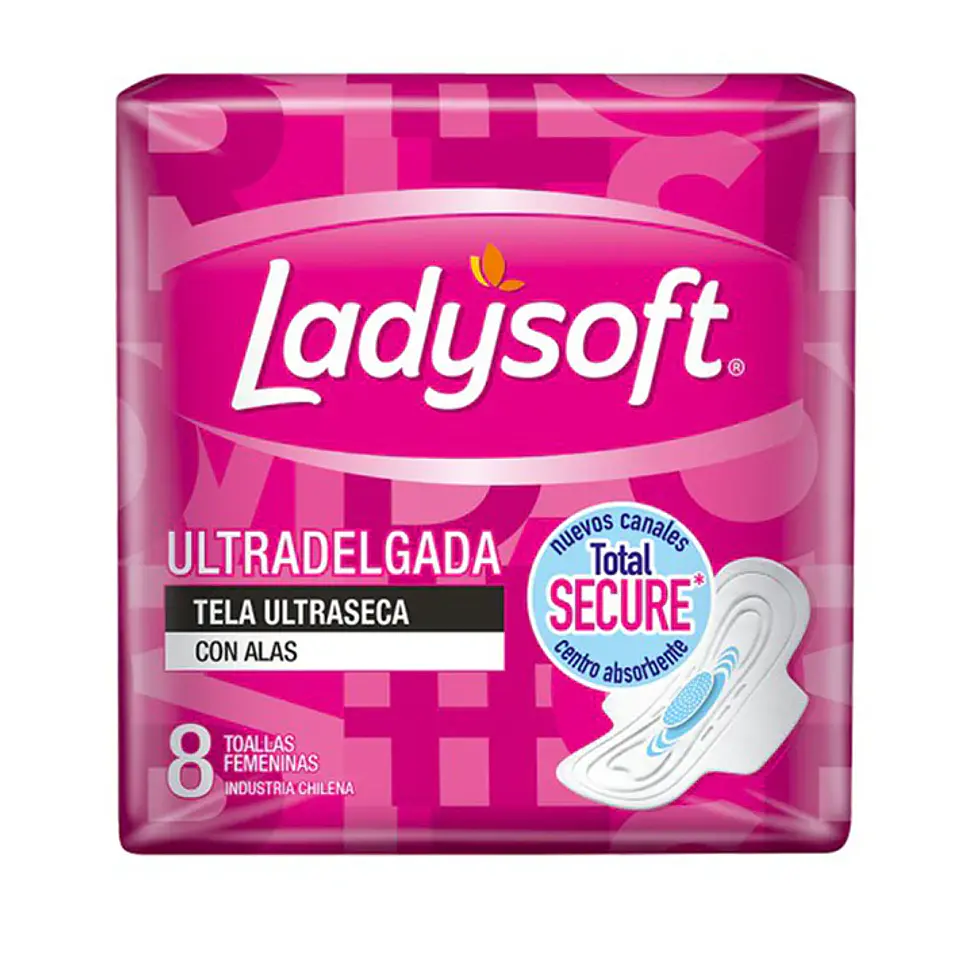 Toalla higiénica Ladysoft Ultradelgada malla 8 unds 1