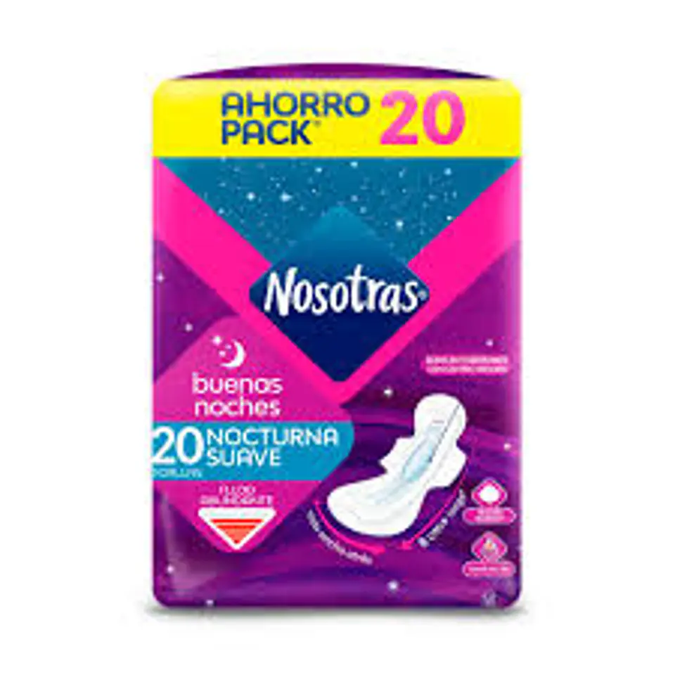 Toalla higiénica Nosotras Buenas Noches 20unds 1