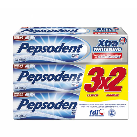 Pasta dental Pepsodent Xtra Whitening 3x2 130gr