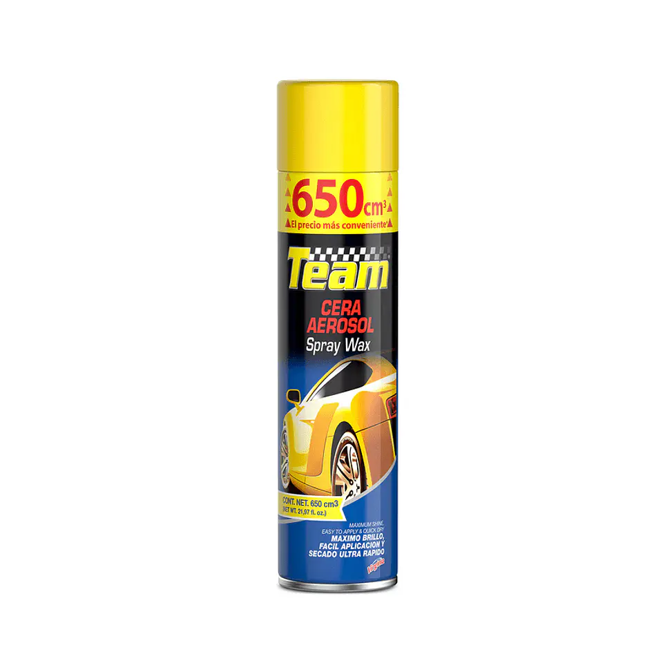 Cera Aerosol para automovil Team 650cc 1