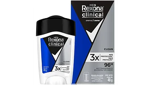Desodorante barra Rexona Clinical Men Clean 48gr